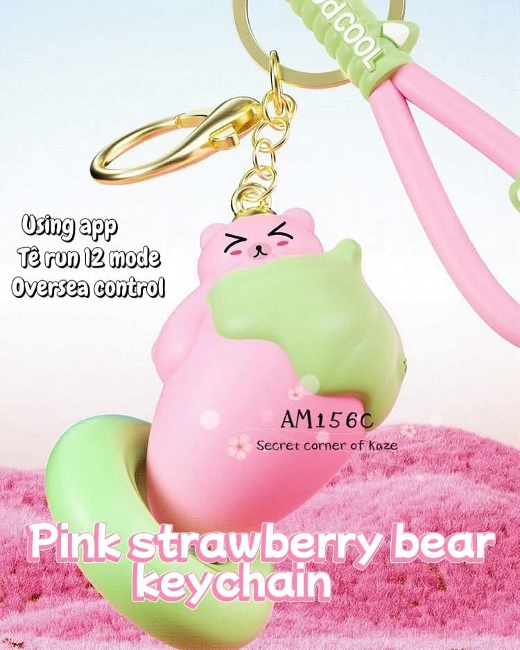 Móc khóa gấu dâu sextoy AM156c