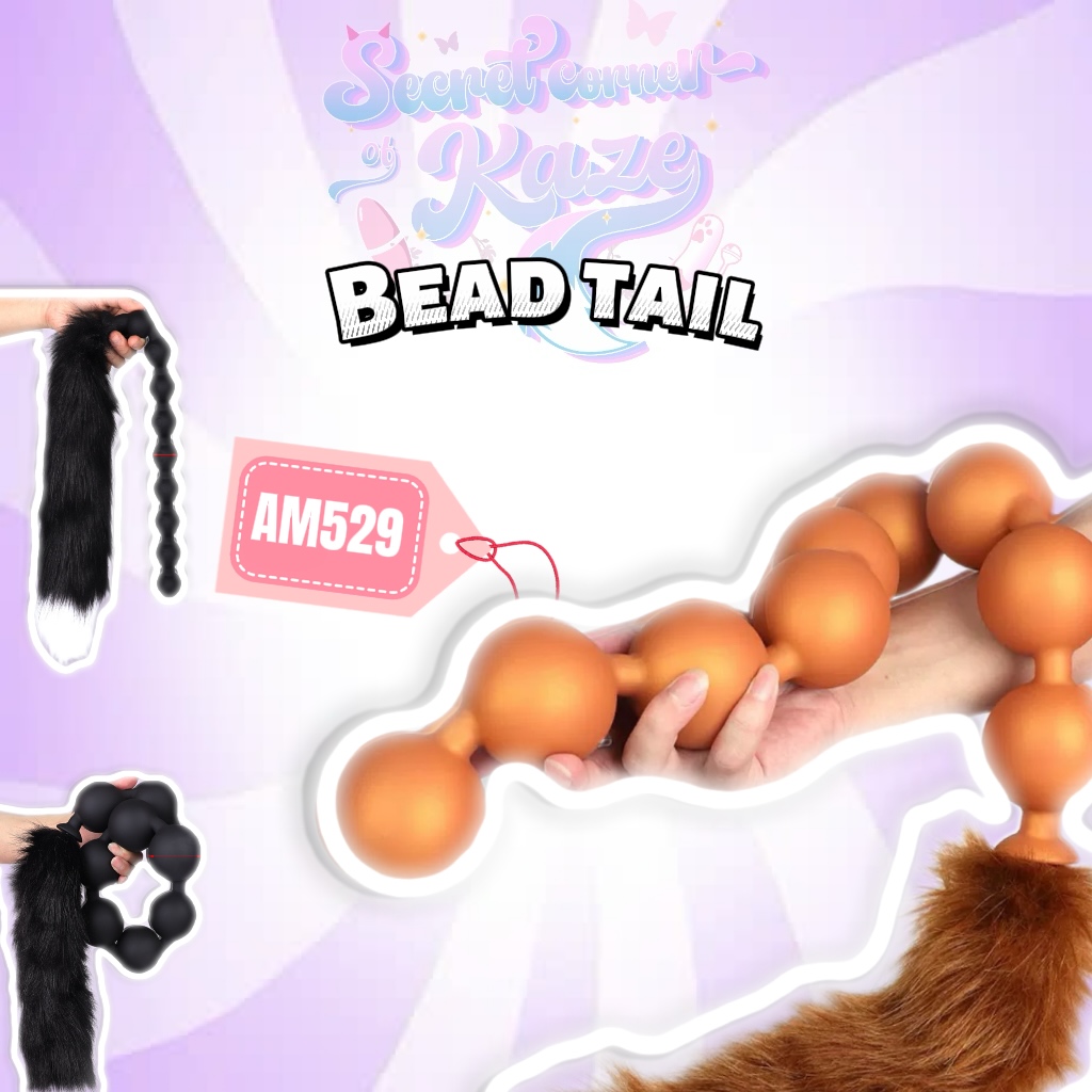 Toy bead buttplug tail AM529