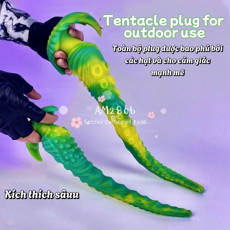 Buttplug tentacle xanh lá AM280b