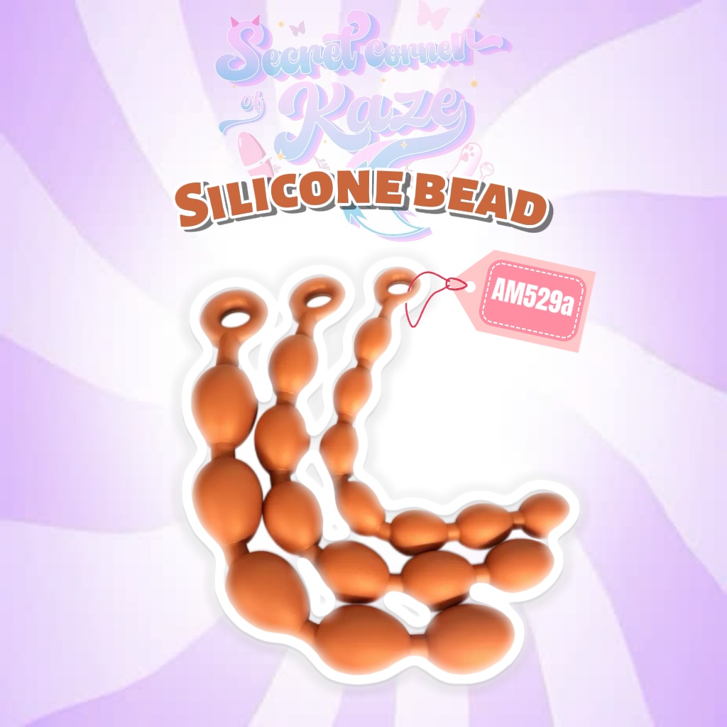 Buttplug long bead AM529a