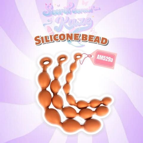 Buttplug long bead AM529a