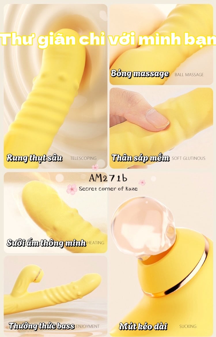 Banana stick gậy rung thụt hút AM271b