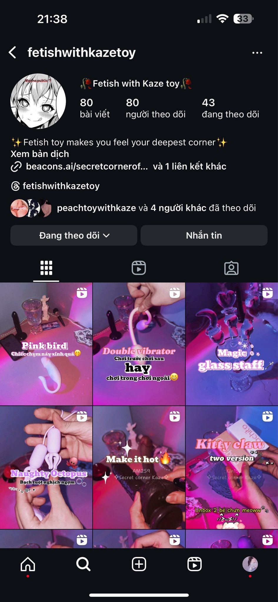 Instagram backup
