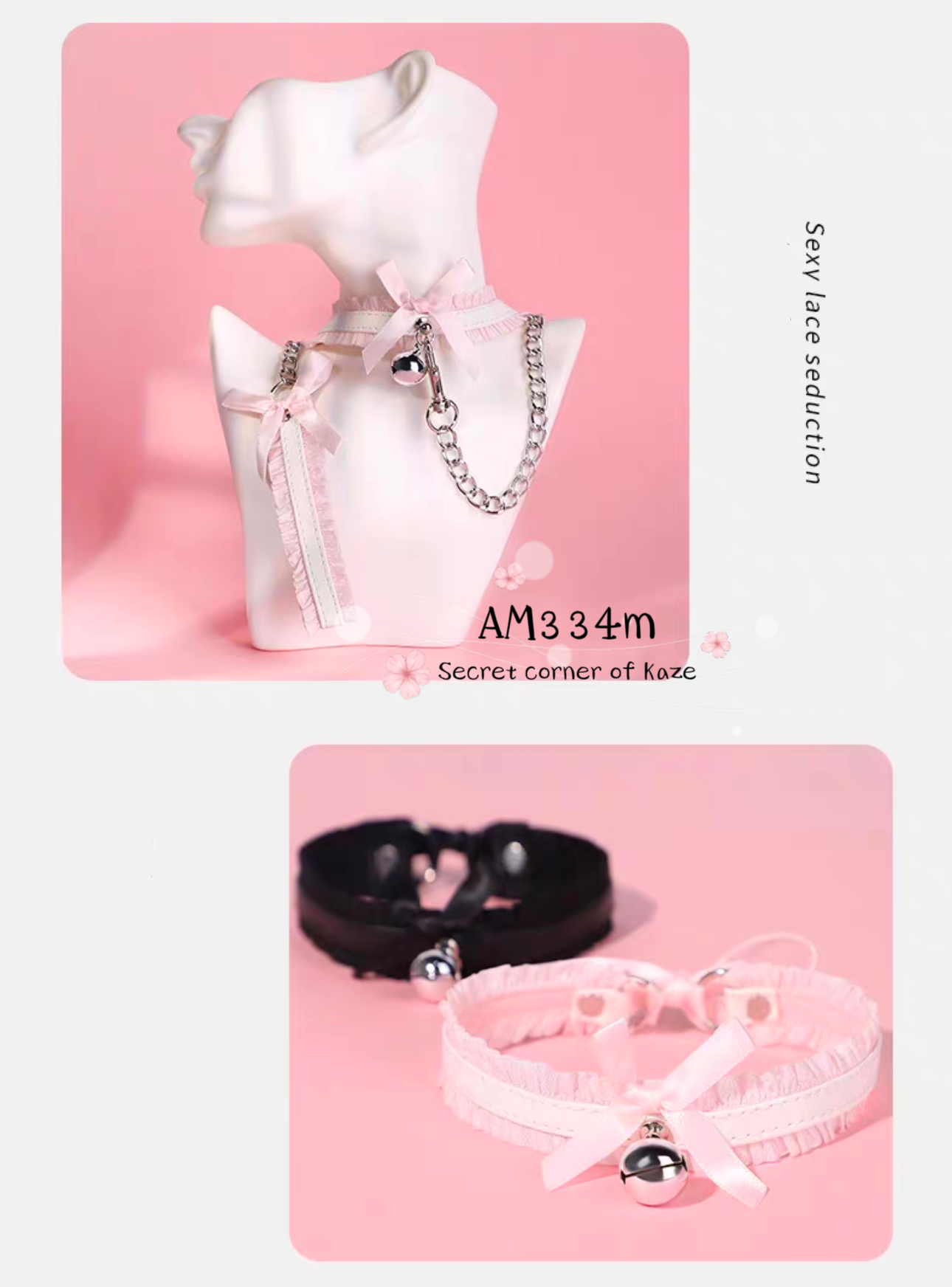 Cutie choker + dây dắt AM334m