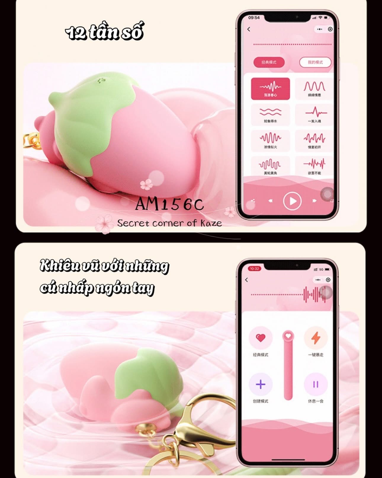Móc khóa gấu dâu sextoy AM156c