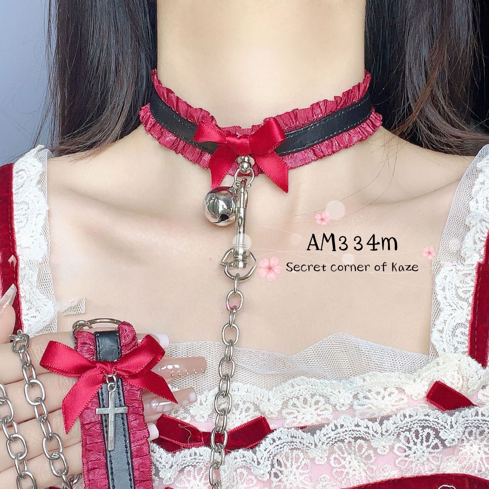 Cutie choker + dây dắt AM334m