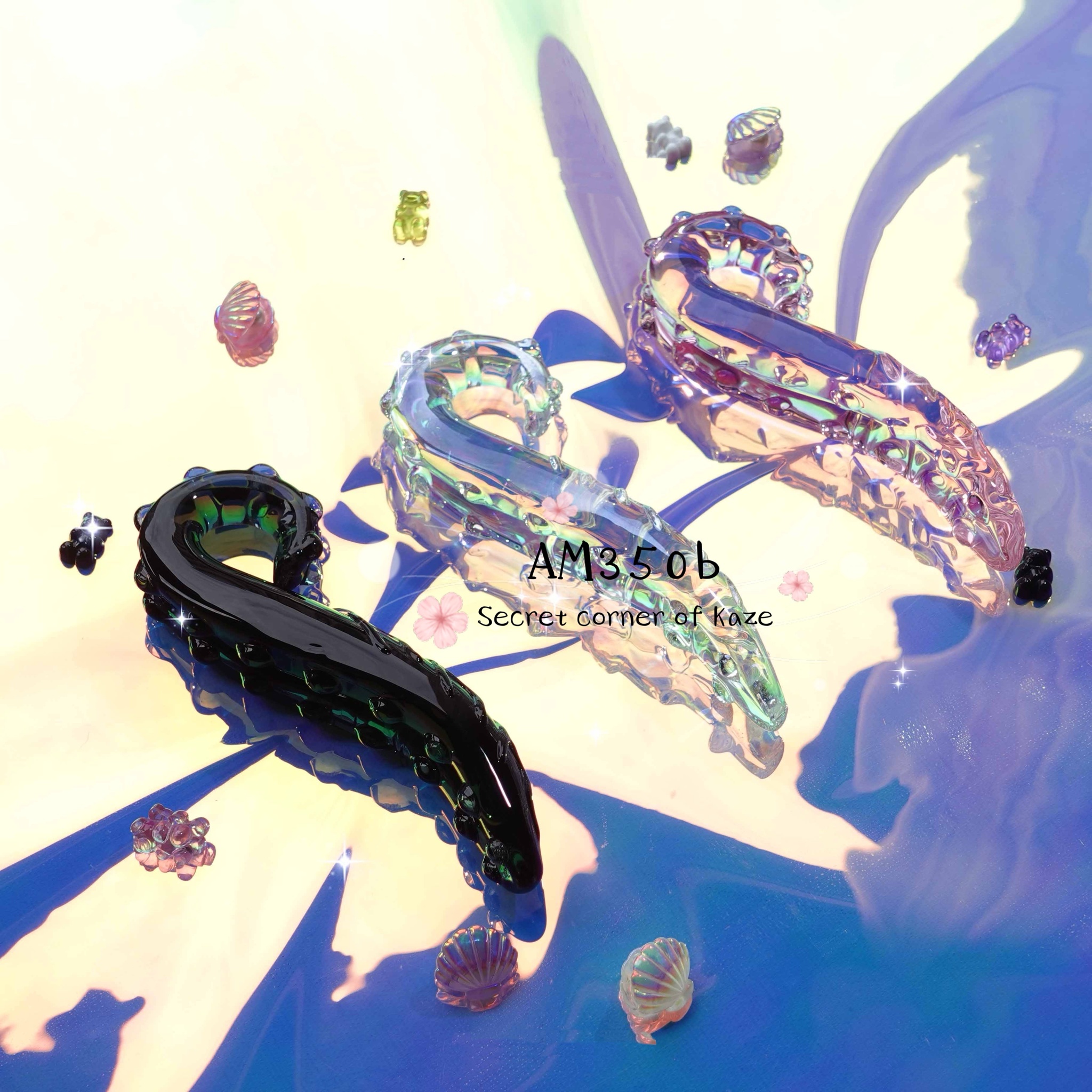 Buttplug glass tentacle AM350b