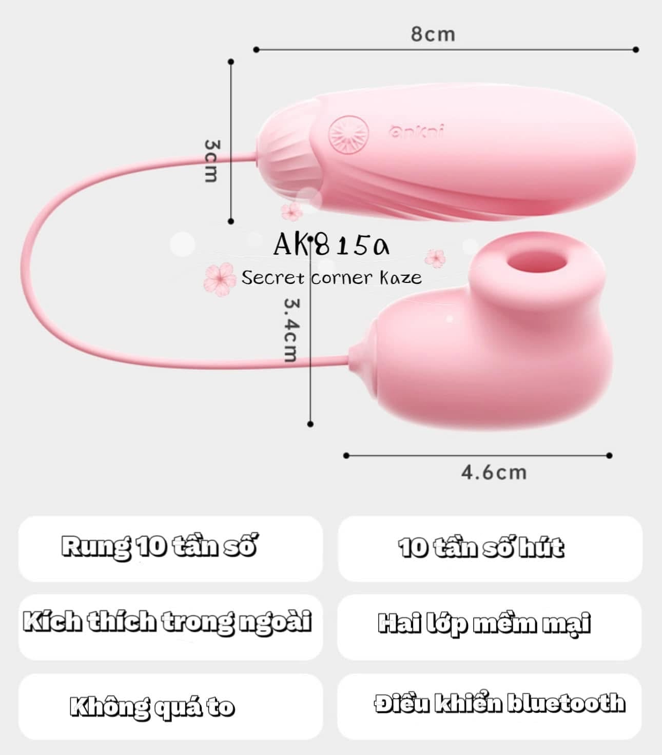 Double sock hút rung trong ngoài AK815a