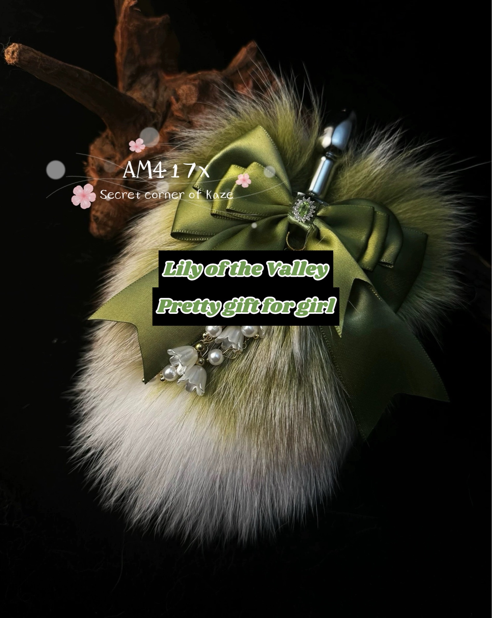 Lily of the valley buttplug + kẹp ti hoa AM417x
