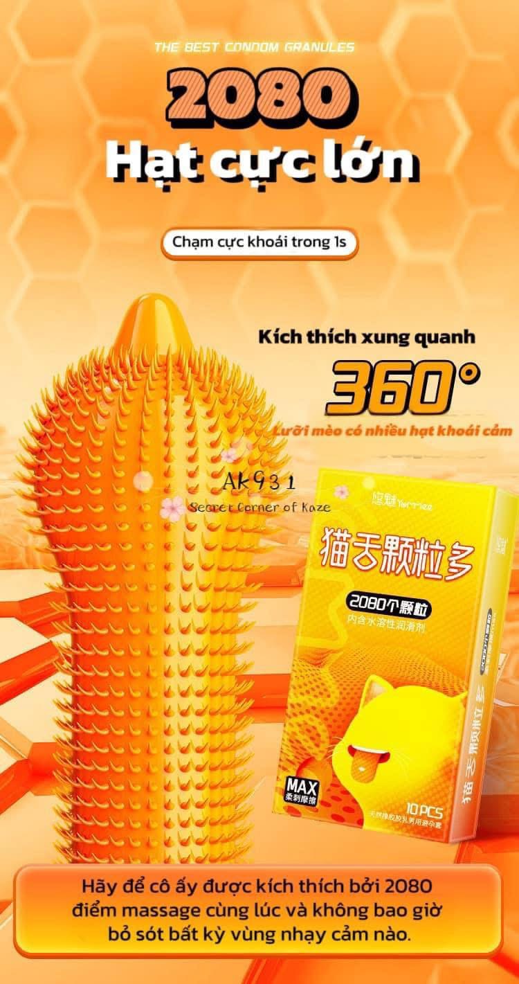 Bao cao su lưỡi mèo AK931