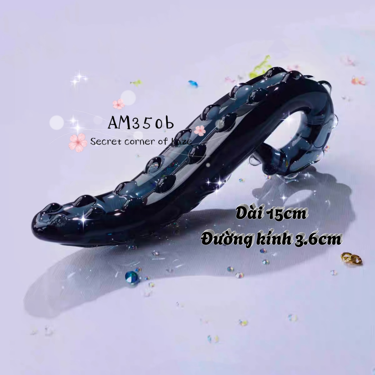 Buttplug glass tentacle AM350b