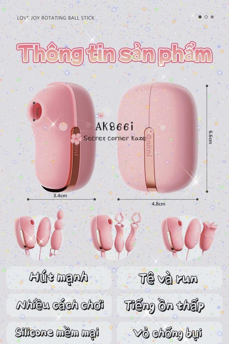 Mini airpod sextoy rung hút nhiều đầu AK866i