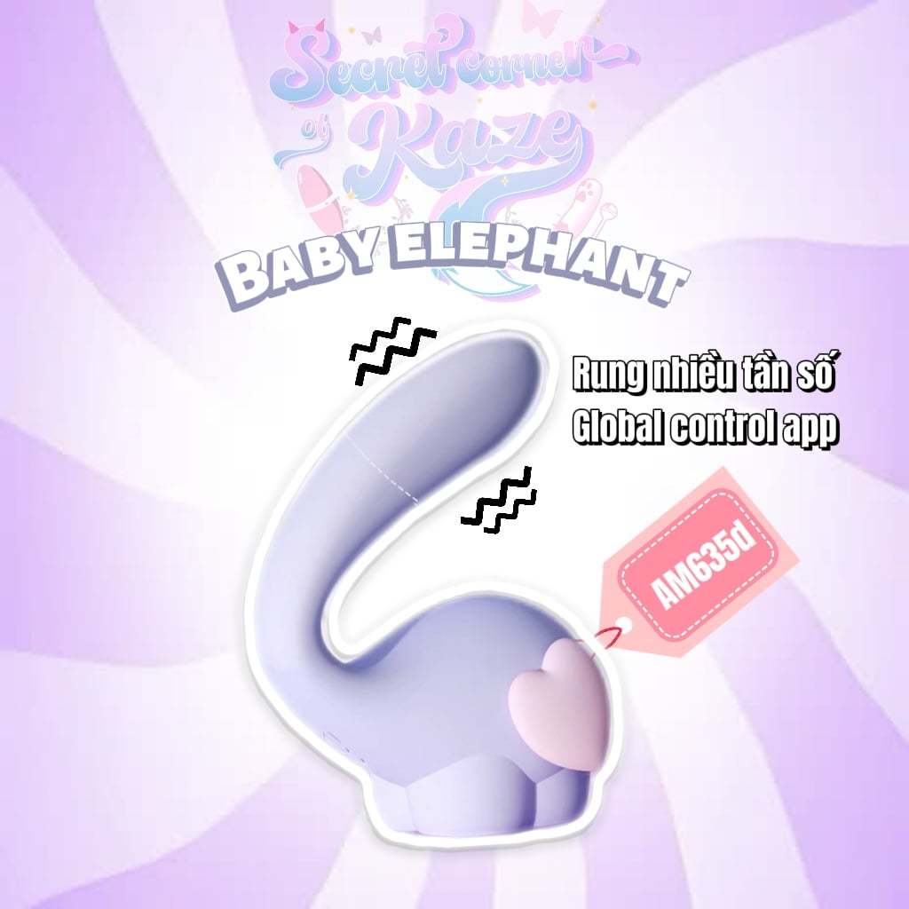 Bé voi baby heart AM635d