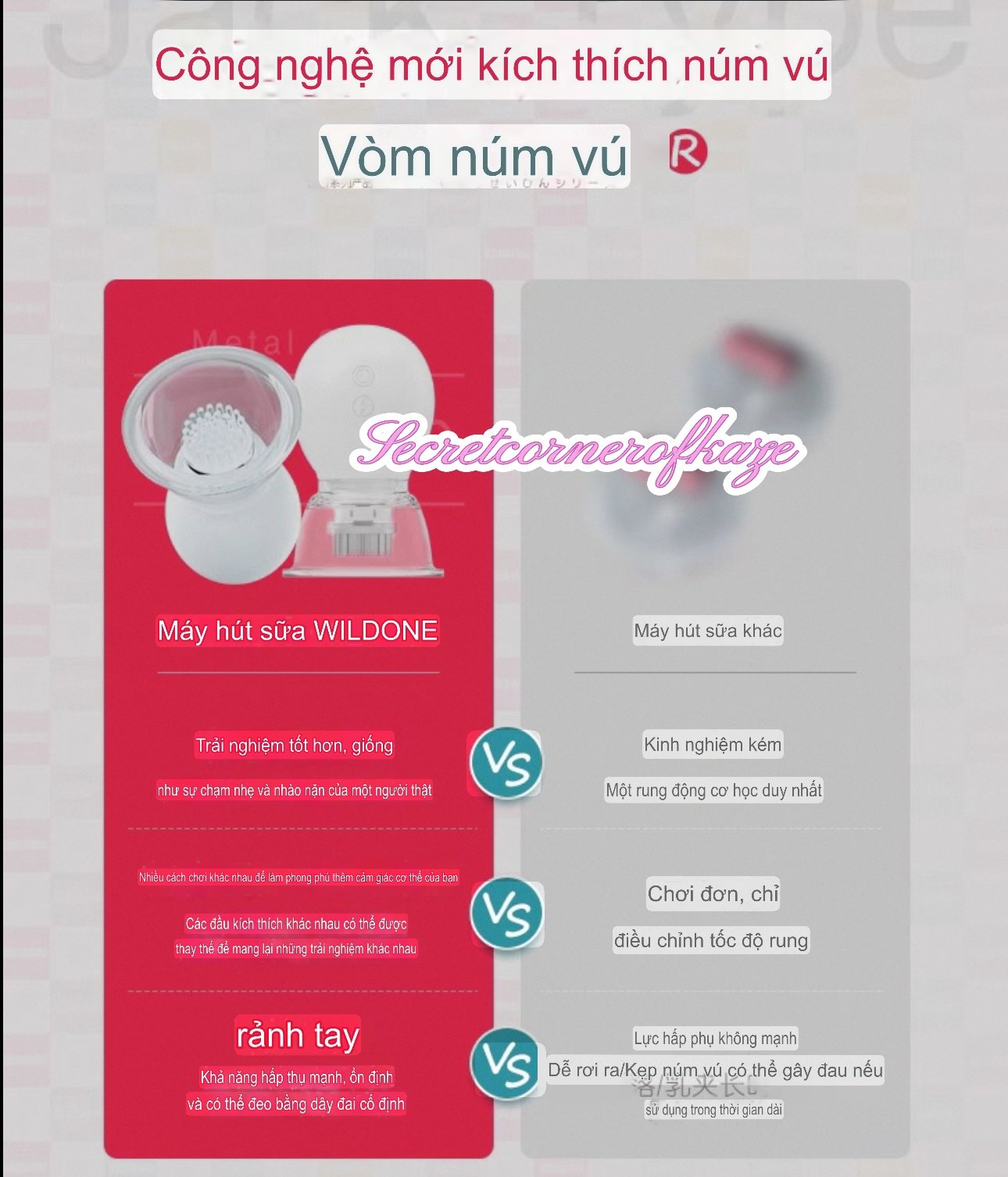 Set hút xoay vú kích thích AK869