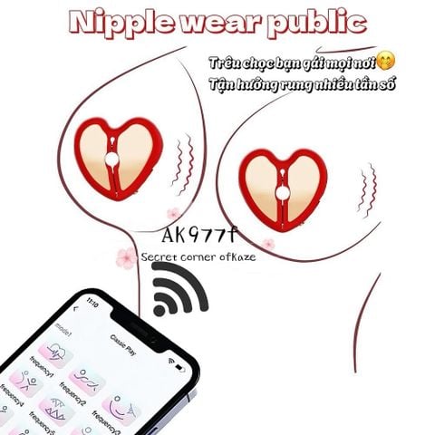 Heart nipple wear public AK977f
