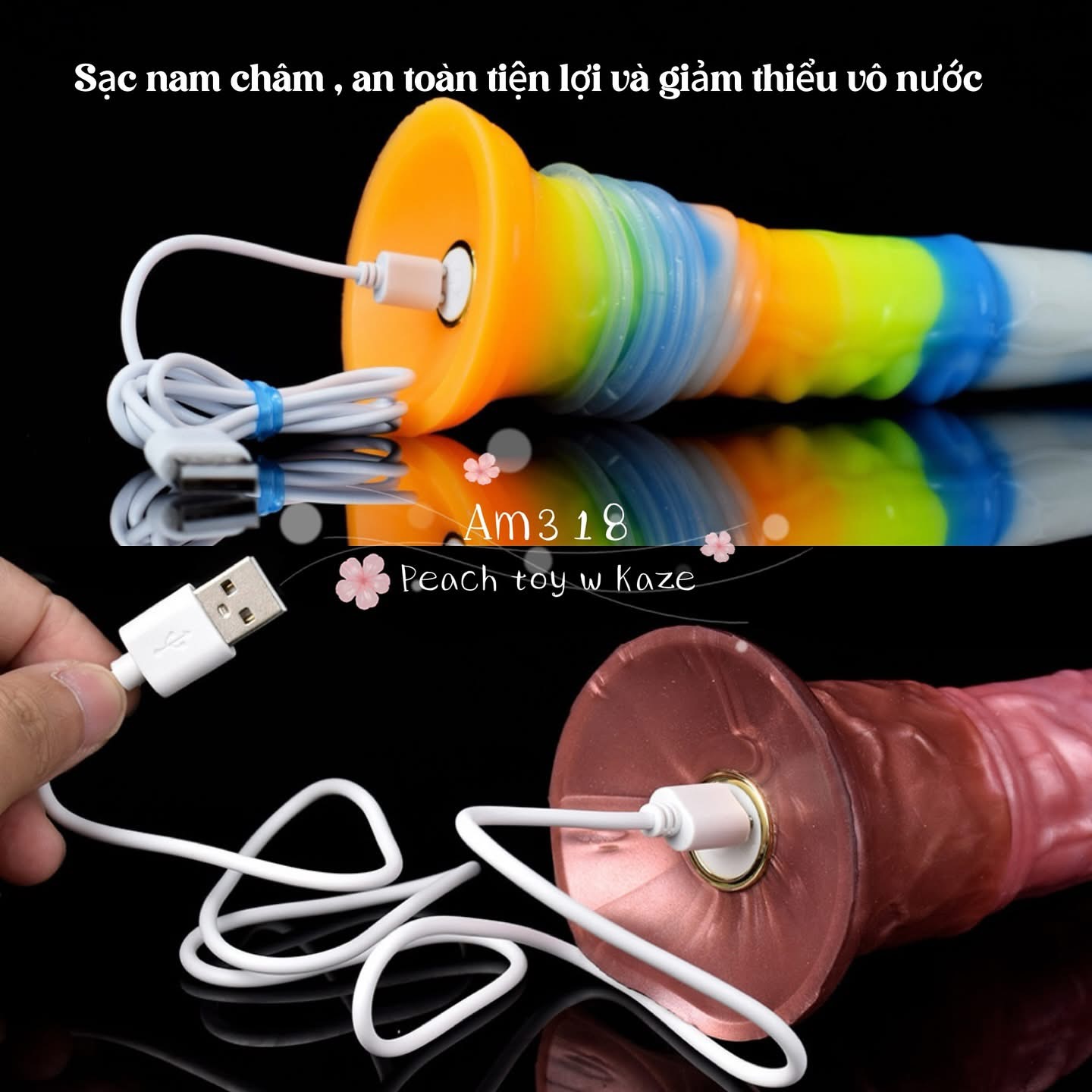 Toy ngựa rung bắn gel dạ quang AM318