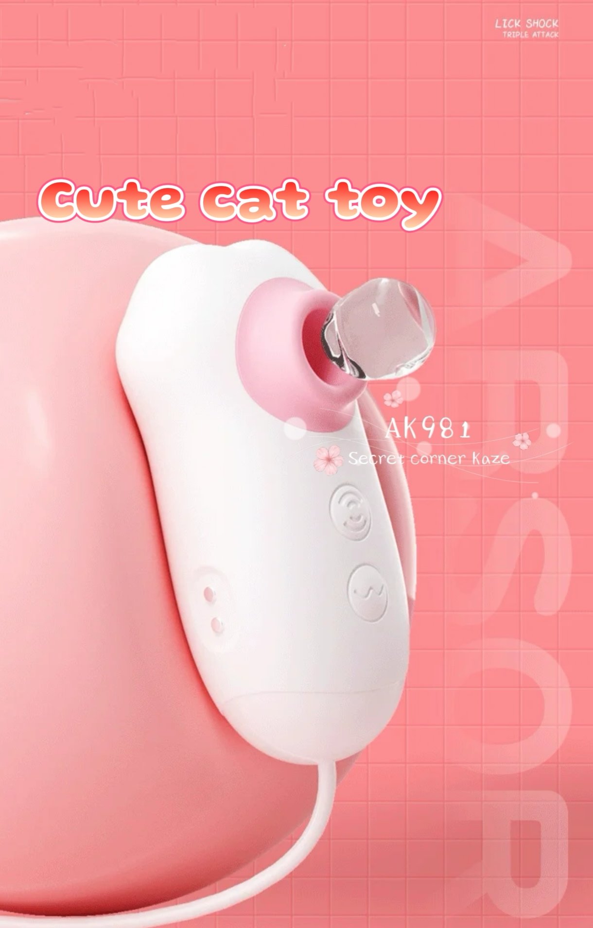 Cute cat sextoy rung thụt hút AK981