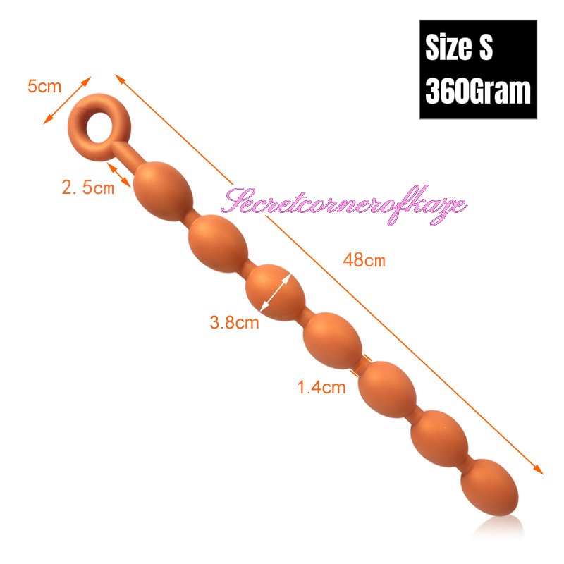 Buttplug long bead AM529a