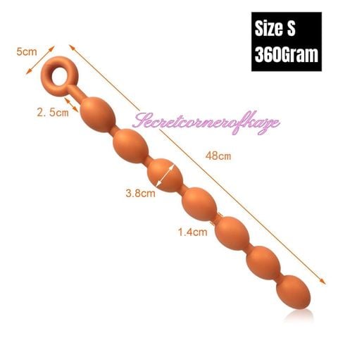 Buttplug long bead AM529a