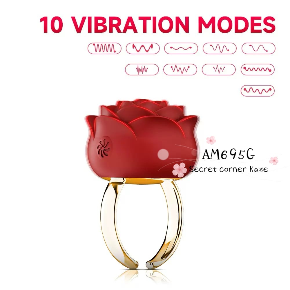 Nhẫn hoa hồng rung AM695G