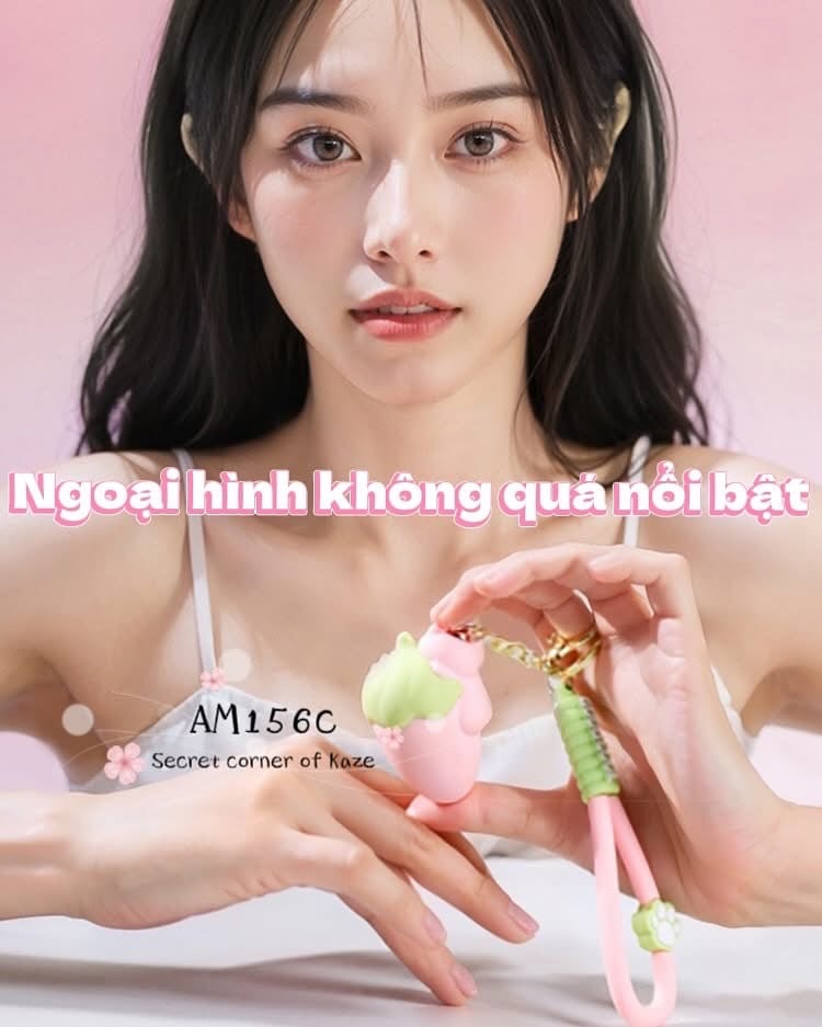 Móc khóa gấu dâu sextoy AM156c
