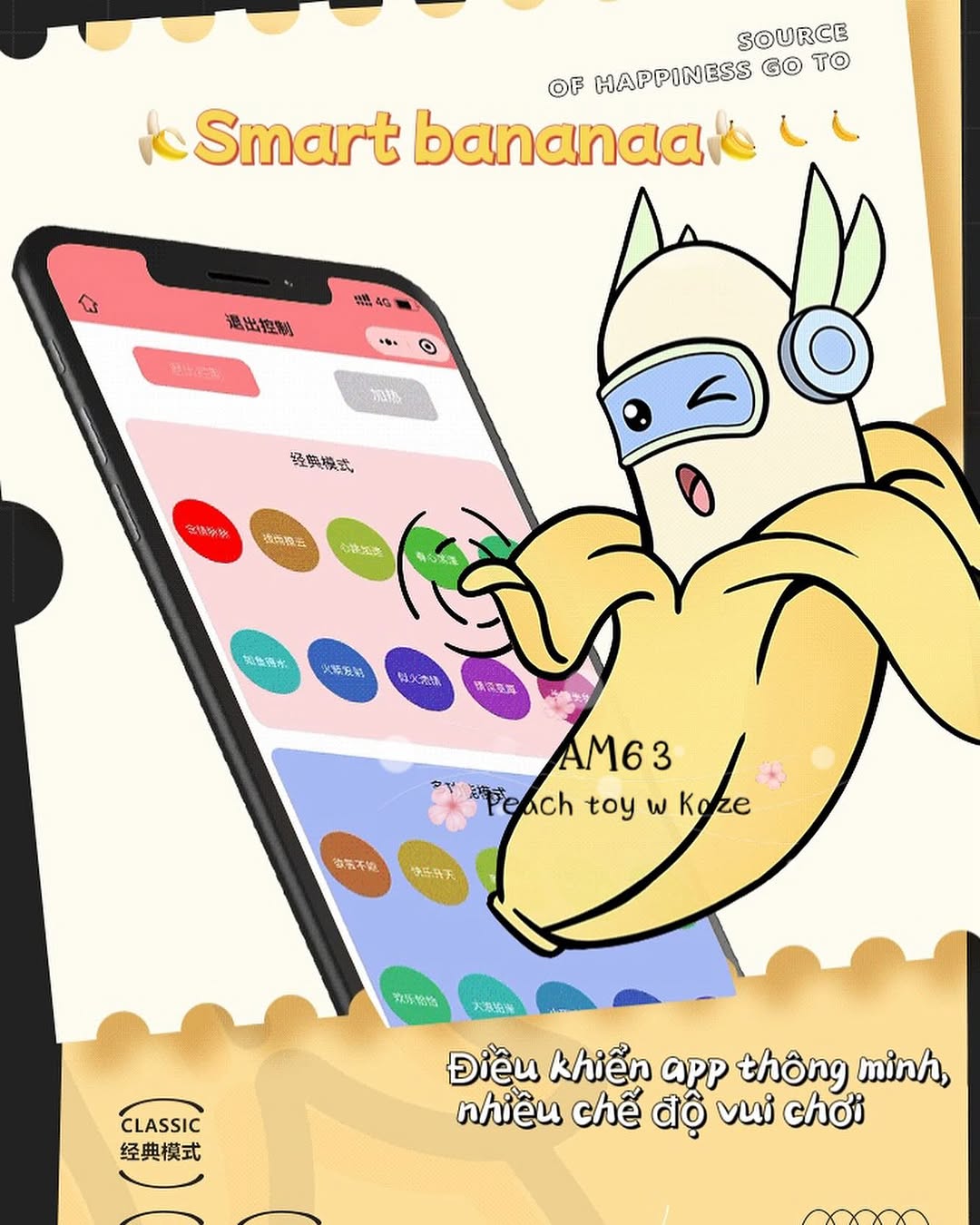 Smart banana chuối rung bí mật AM63