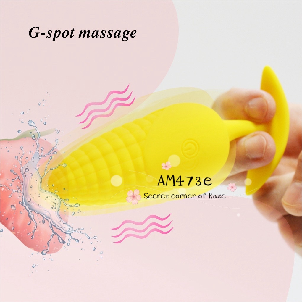 Corn buttplug vibrator bắp sextoy rung AM473e