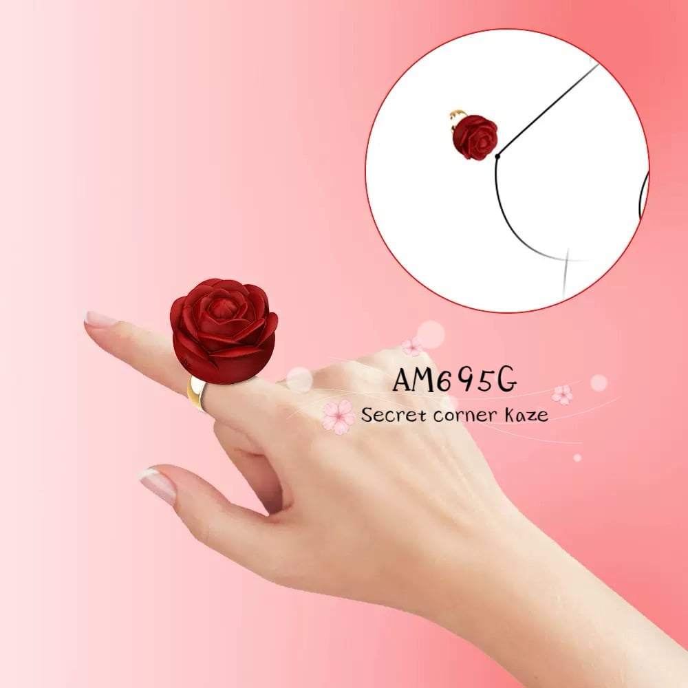 Nhẫn hoa hồng rung AM695G