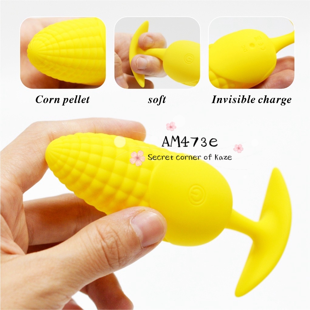 Corn buttplug vibrator bắp sextoy rung AM473e