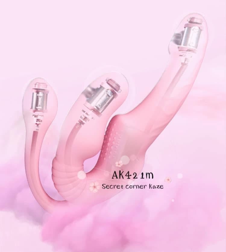 Triple sock vibrator toy lesbian AK421m