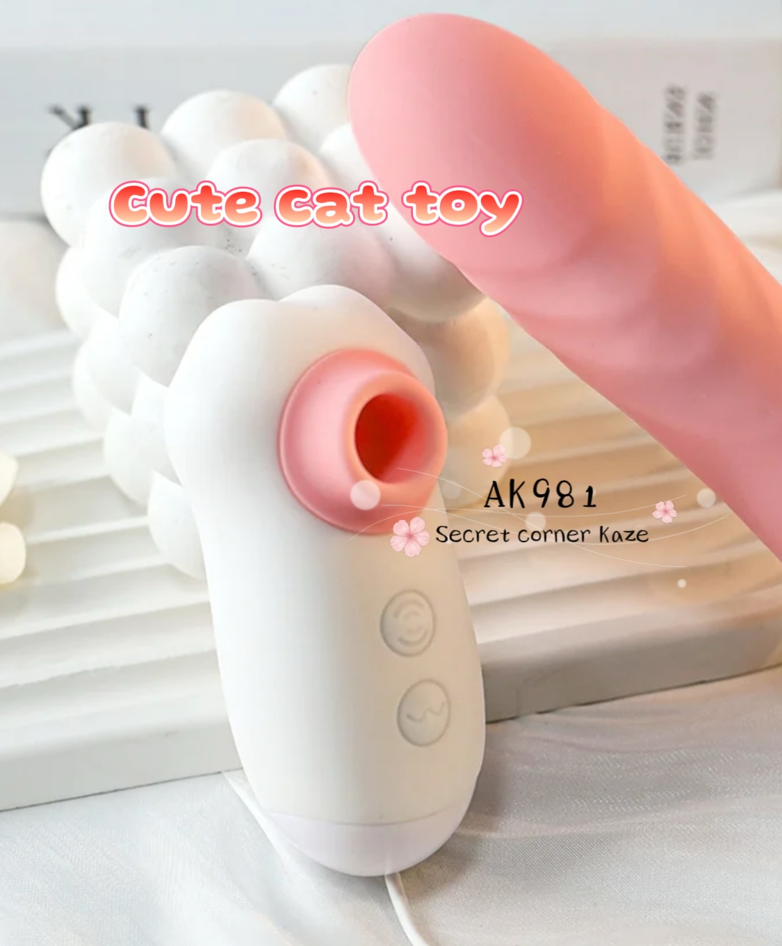 Cute cat sextoy rung thụt hút AK981