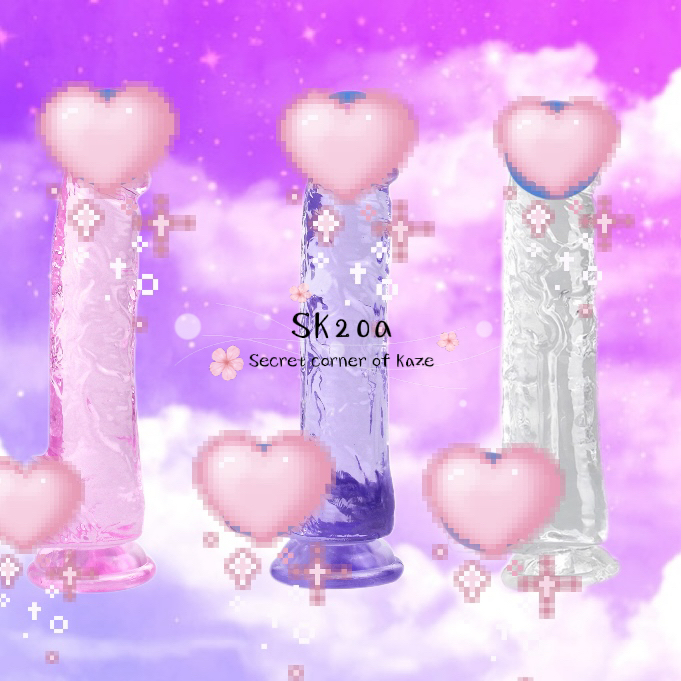 Sextoy silicone trong suốt ba màu SK20a
