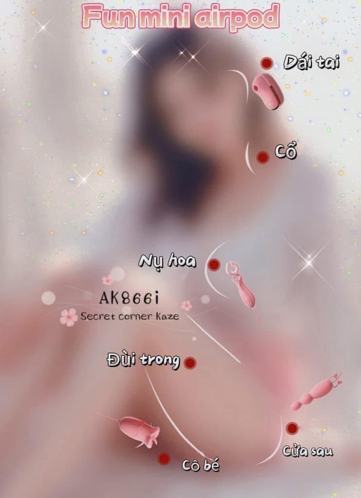 Mini airpod sextoy rung hút nhiều đầu AK866i