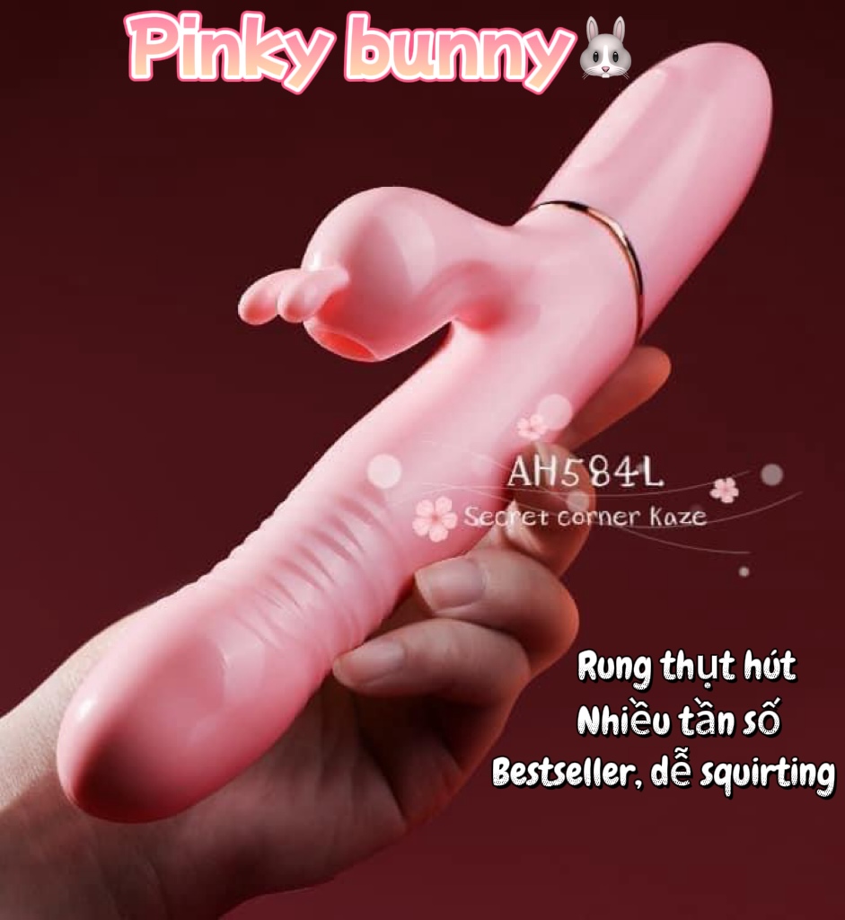 Pinky bunny gậy sextoy rung thụt hút AH584L