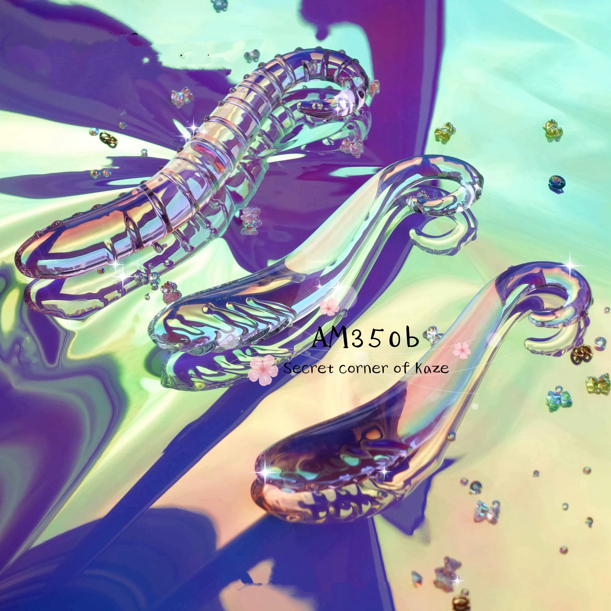 Buttplug glass tentacle AM350b