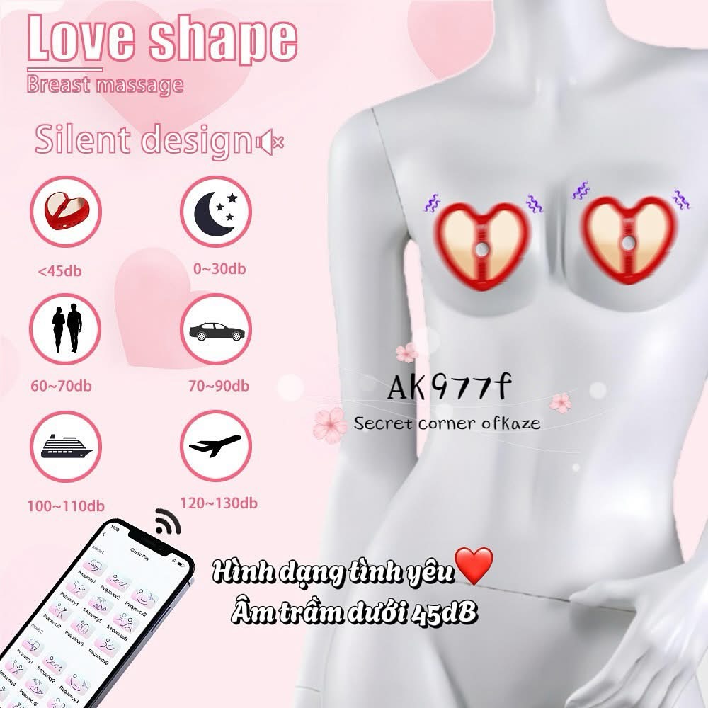 Heart nipple wear public AK977f