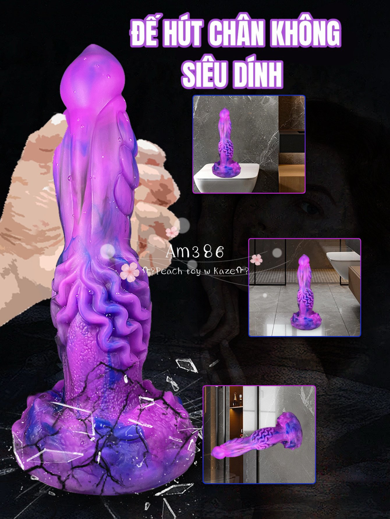 Dildo quái vật hành Tím Am386