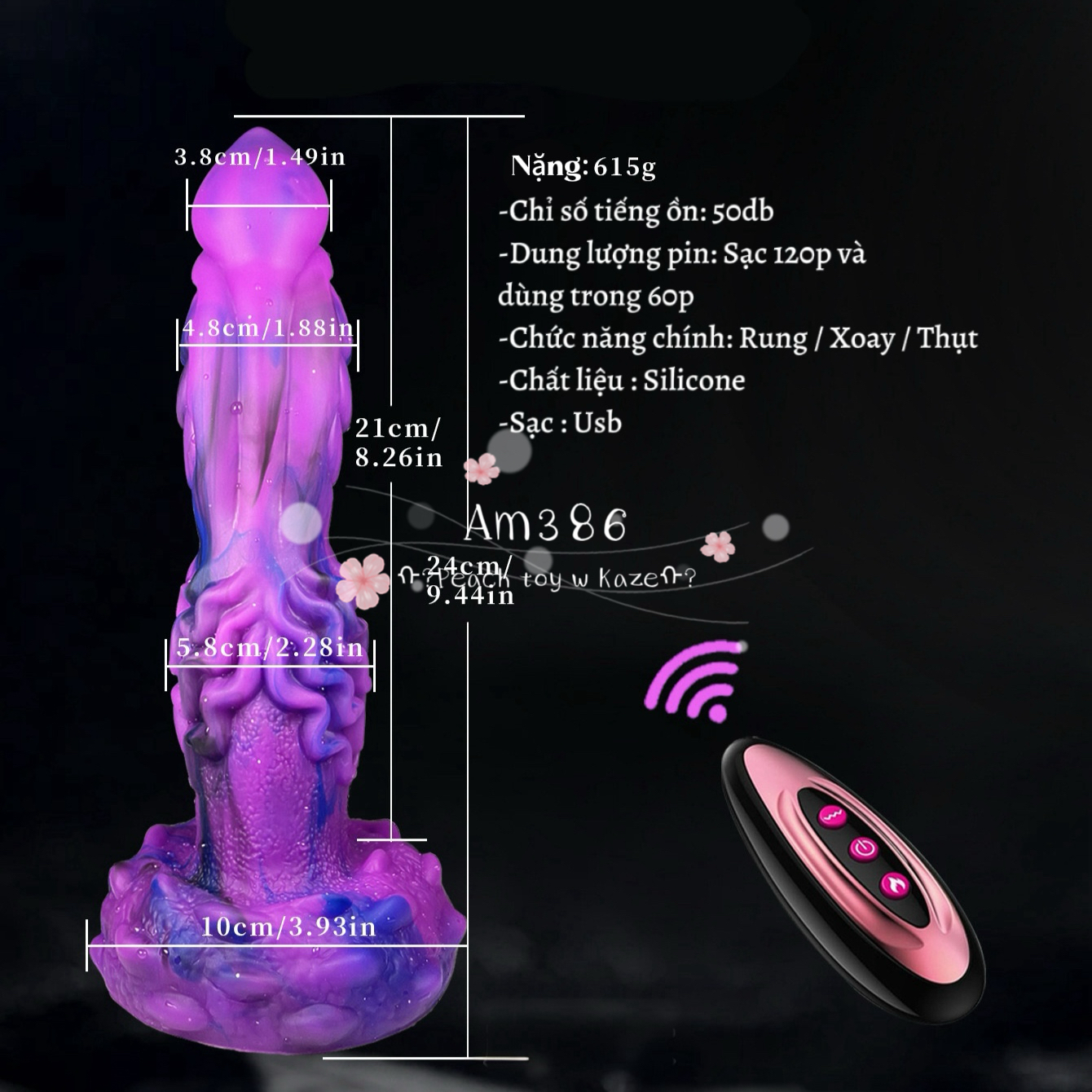 Dildo quái vật hành Tím Am386