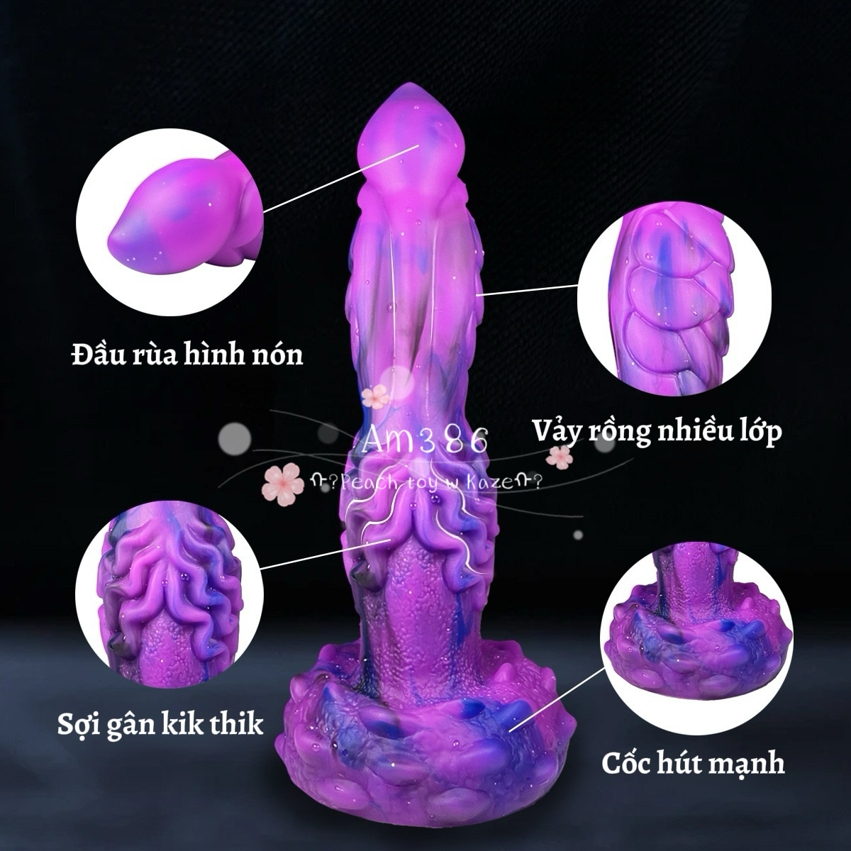 Dildo quái vật hành Tím Am386