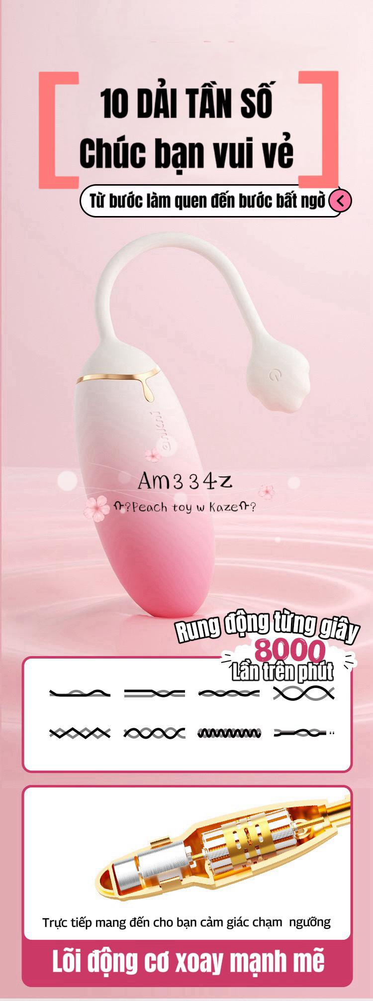 Cutie peach trứng rung AM334z