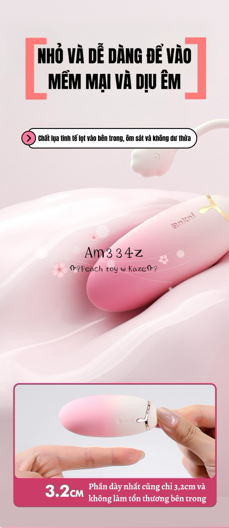 Cutie peach trứng rung AM334z