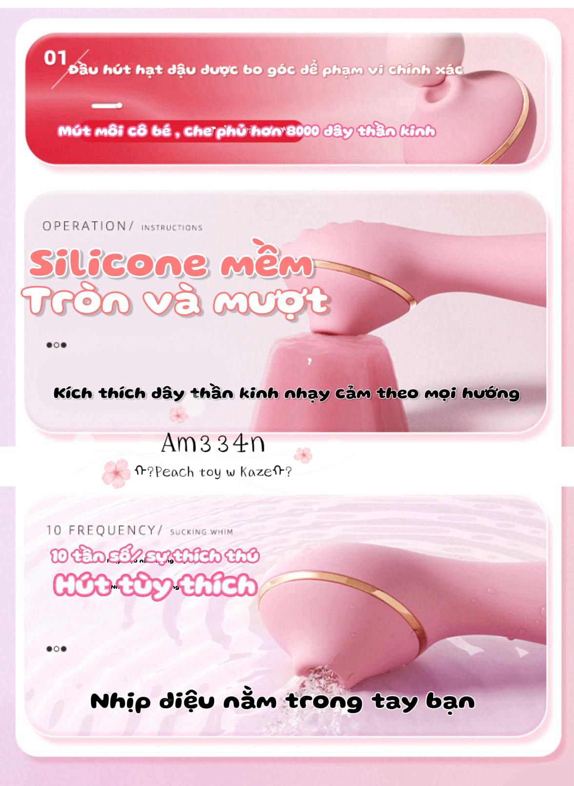 Pink stick rung hút 2 đầu AM334n