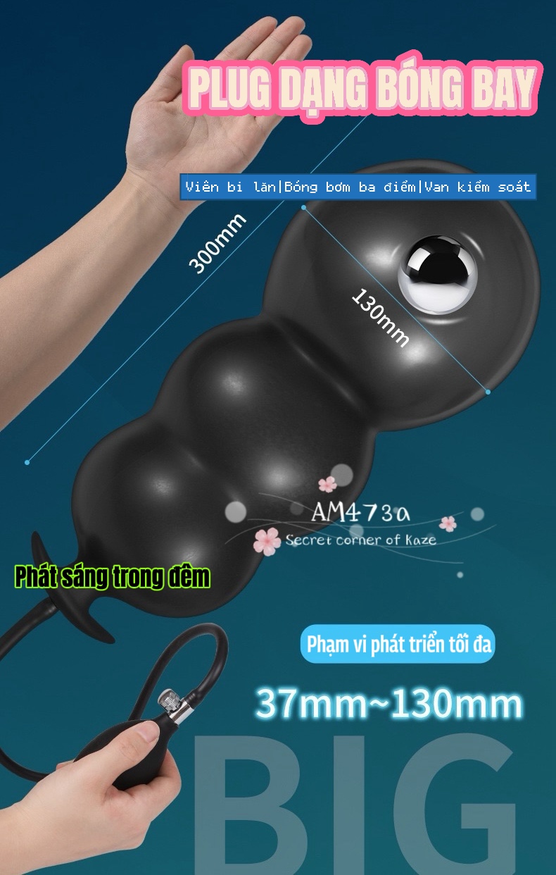 Bơm buttplug giãn nở AM473a