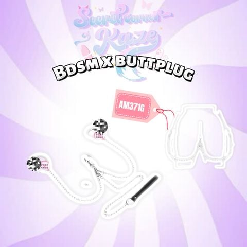 Còng tay + plug + dây cổ bdsm AM371G