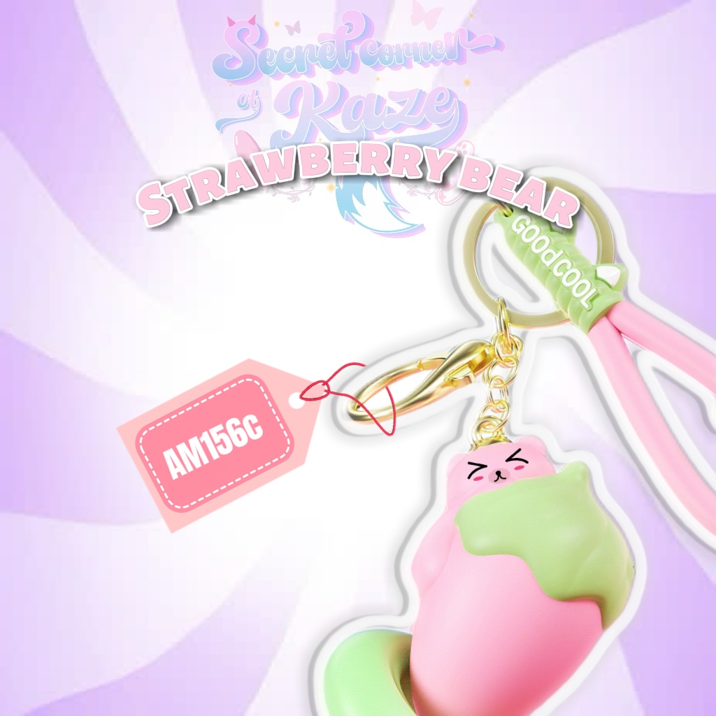 Móc khóa gấu dâu sextoy AM156c