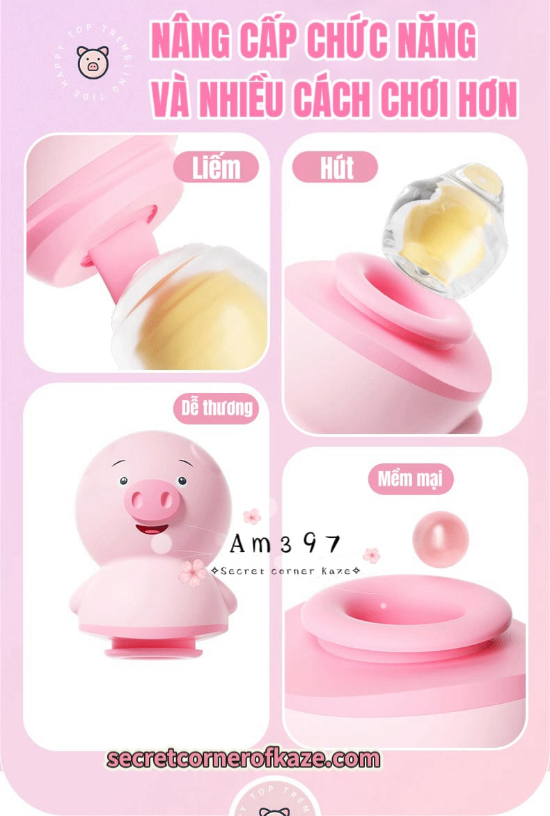 Licking cute pig hút liếm AM397