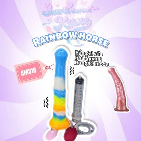 Toy ngựa rung bắn gel dạ quang AM318