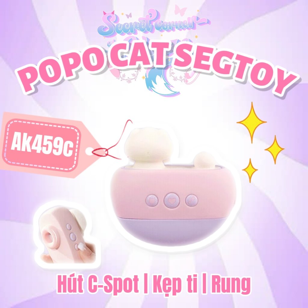Popo cat sextoy hút rung AK459c