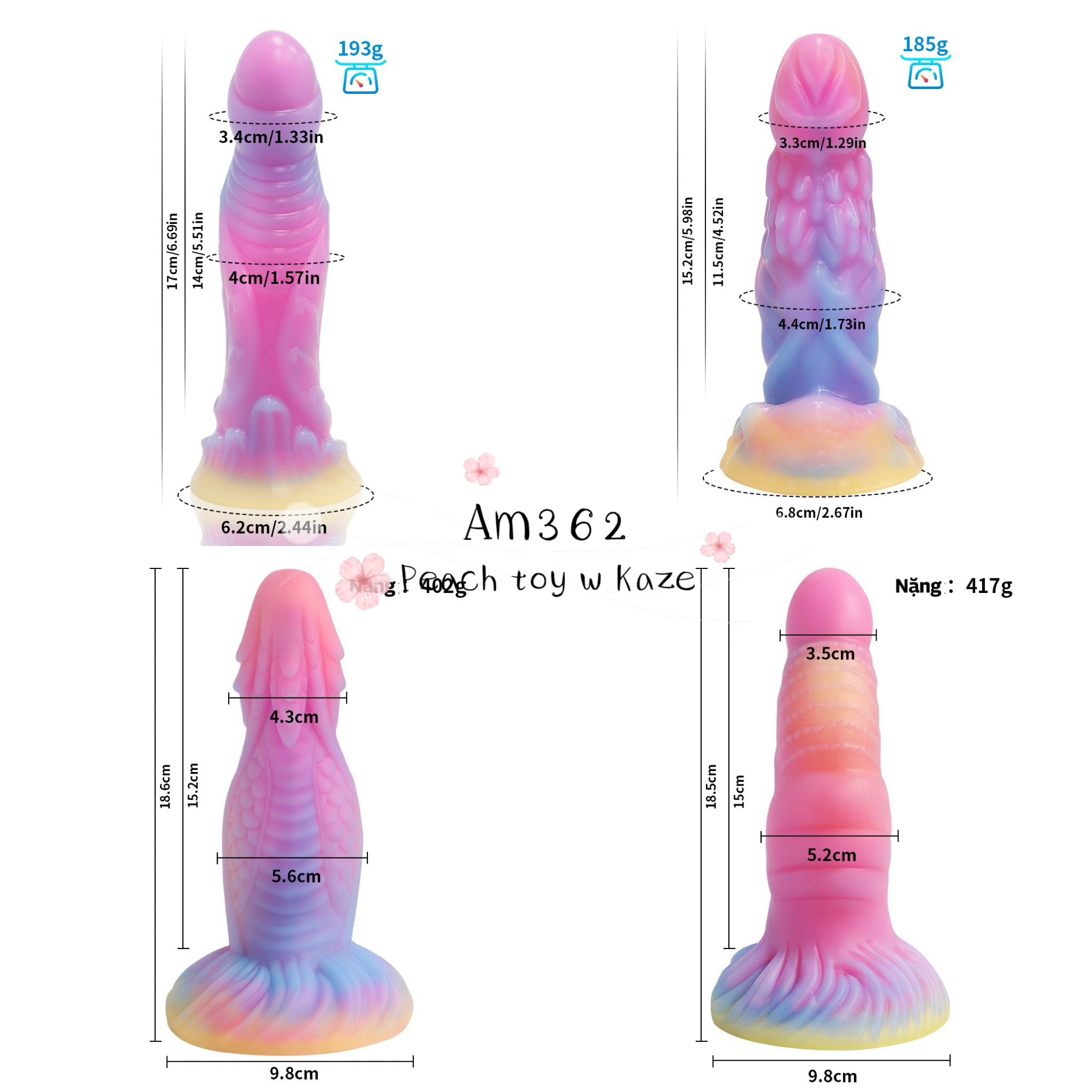 Pink gradient monster Am363