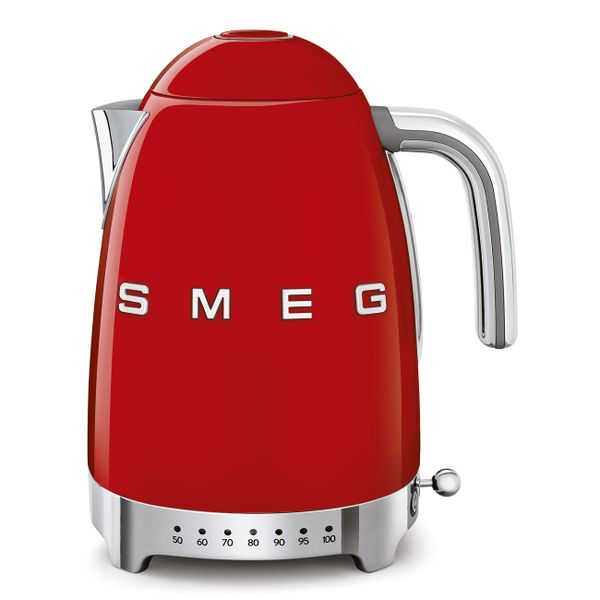 Ấm đun siêu tốc có nhiệt độ hiệu Smeg model KLF04RDEU màu đỏ - Smeg - Tính năng nổi bậtMở nắp mềm mại (Elegant Soft Opening): Nắp ấm mở nhẹ nhàng khi 